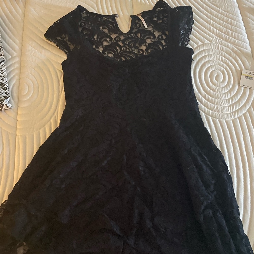 Free people black lace dress